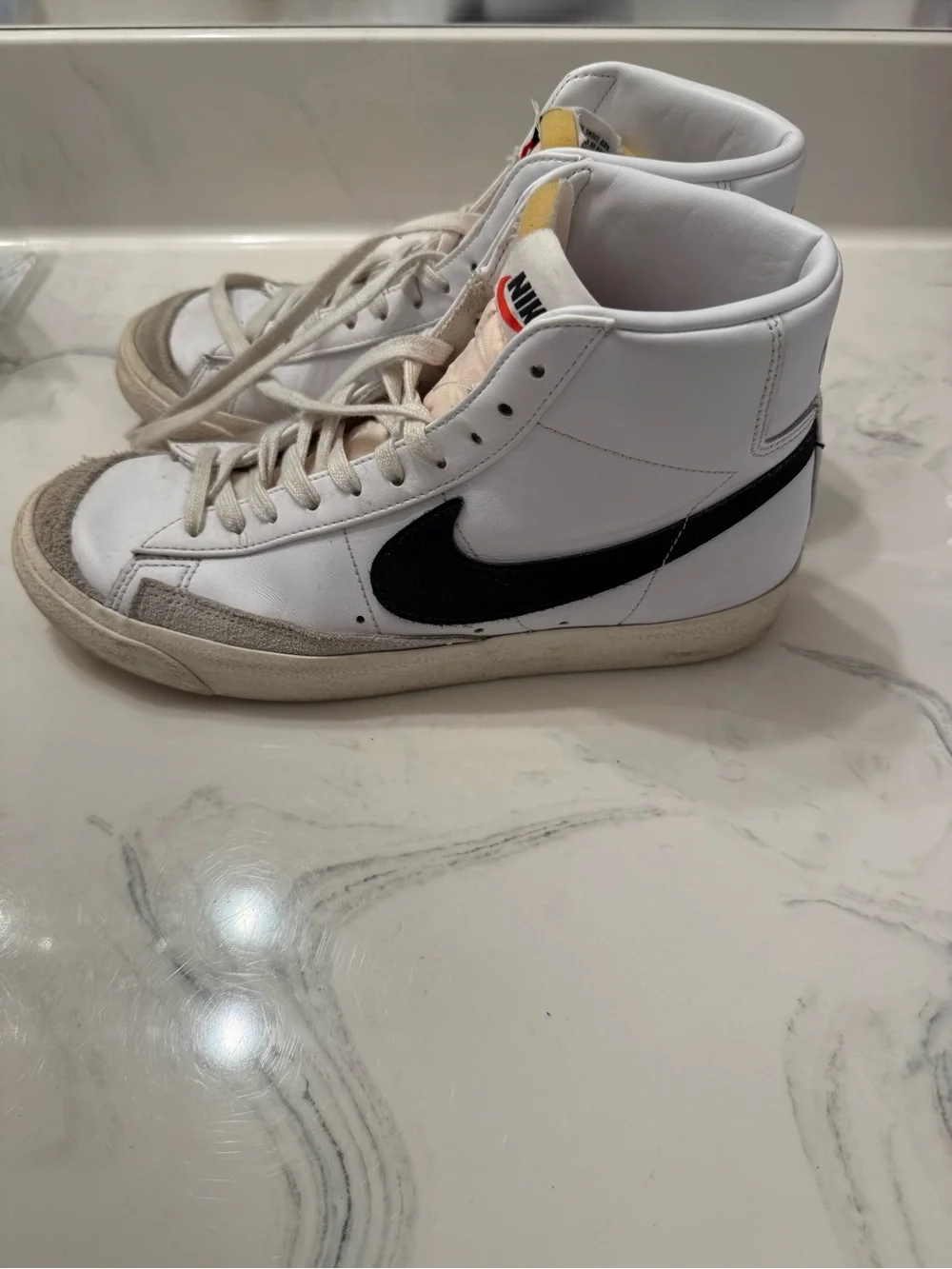 Nike Women’s White/Black High-Top Sneakers